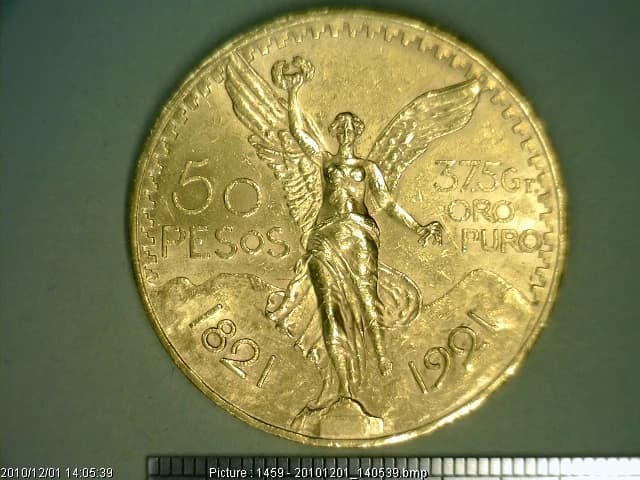Centenario 50 Pesos Oro 1921 · Reverso