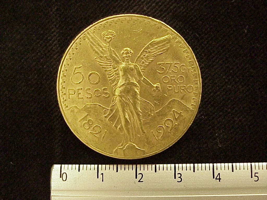 Centenario 50 Pesos Oro 1924 · Reverso