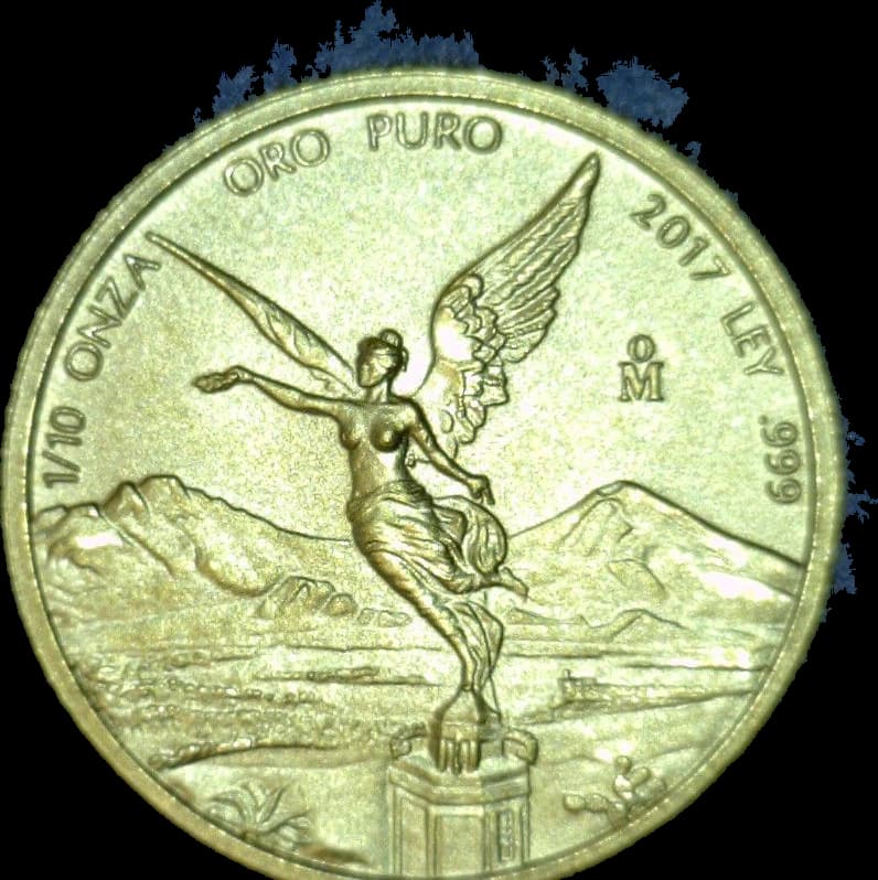 Reverso de moneda 1/10 Onza 2017, plata 0.999
