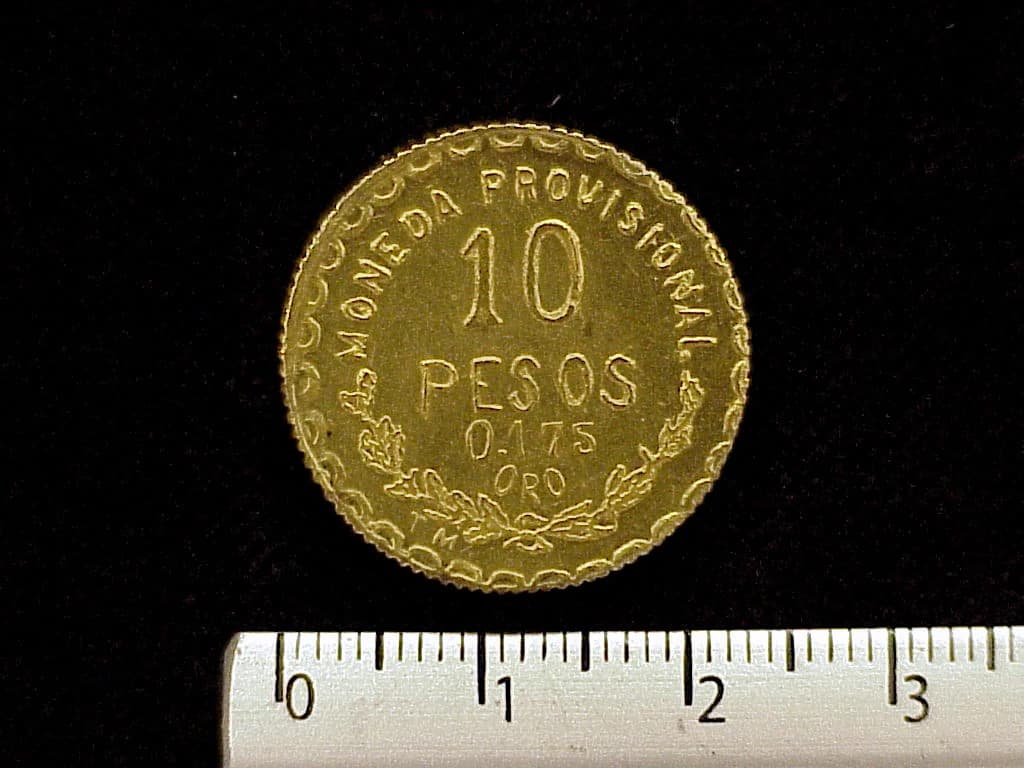 Hidalgo 10 Pesos Oro 1915 · Reverso