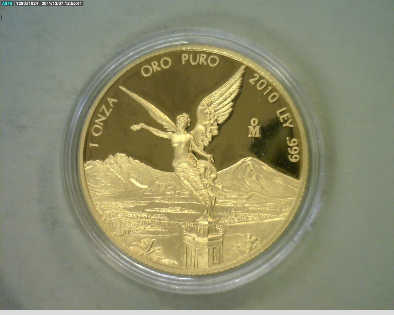 Onza Libertad Oro 2010 Proof · Reverso