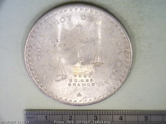 Onza Troy de Plata Pura 1979 (reverso)